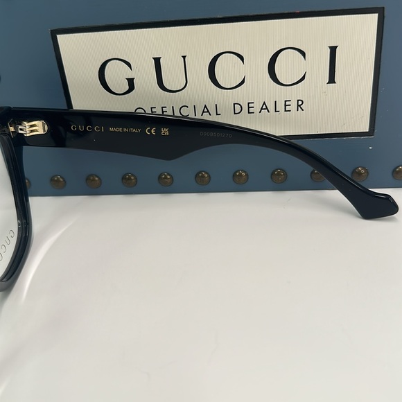 New Authentic GUCCI GG1424O CAT EYE FRAMES IN BLACK Eyeglasses - Picture 12 of 12